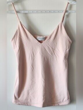 Aritzia Babaton Pale Blush V-Neck Satin Camisole